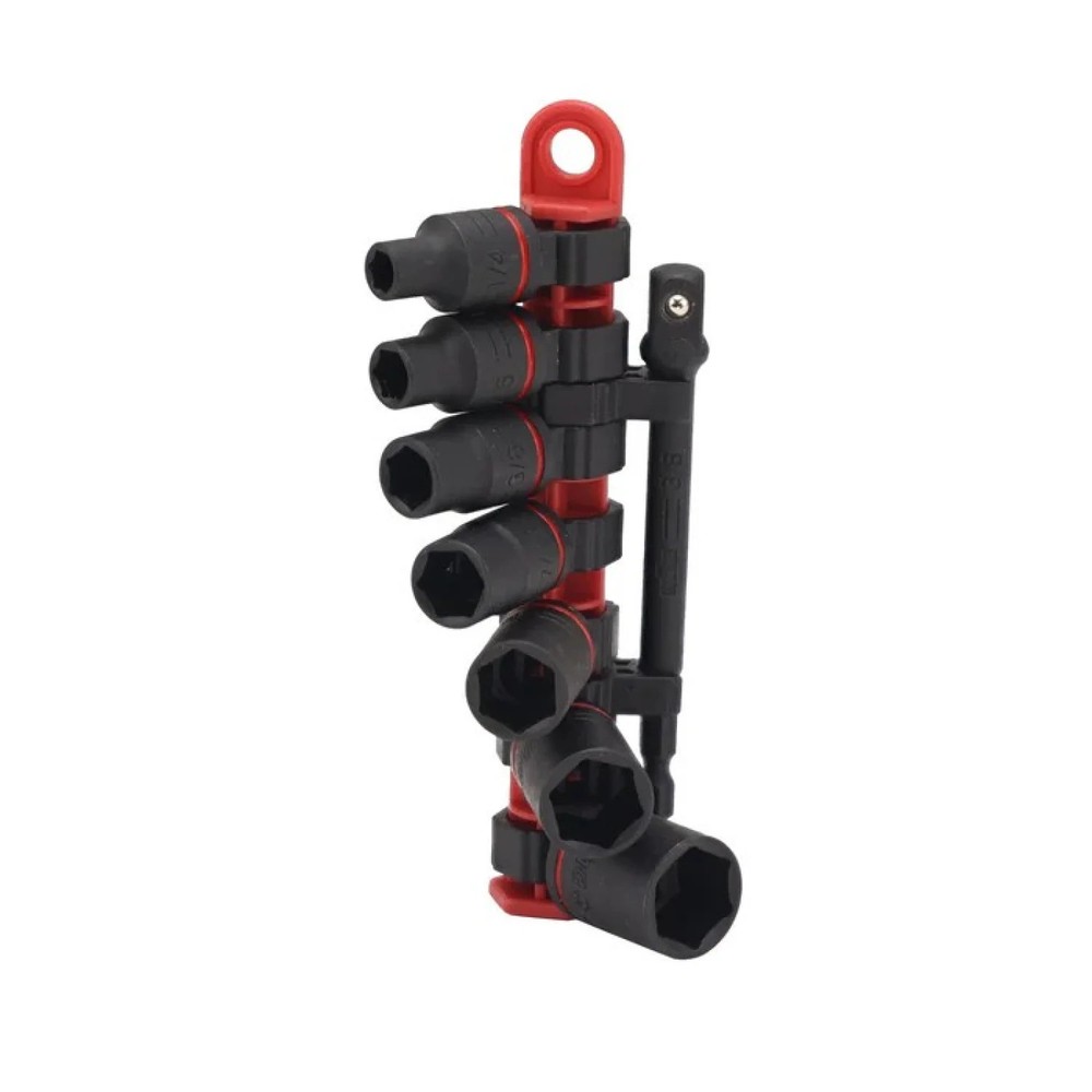 Wiha Tools 72093 SAE Impact Socket Set, 3/8" Drive, 8 Pc.