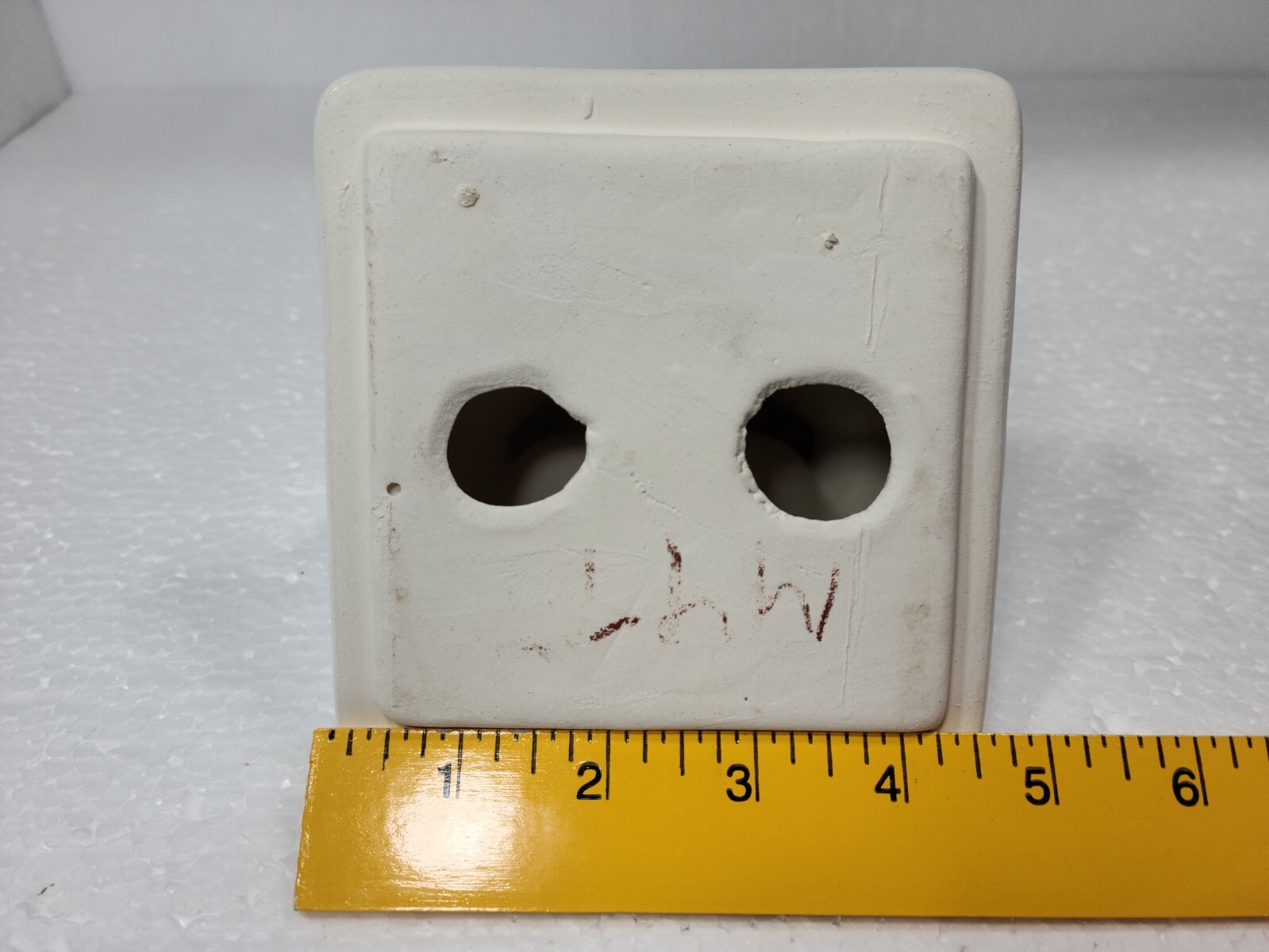 Vintage Bright White Ceramic Toothbrush Holder Tumbler Cup Tray Daltile 0190