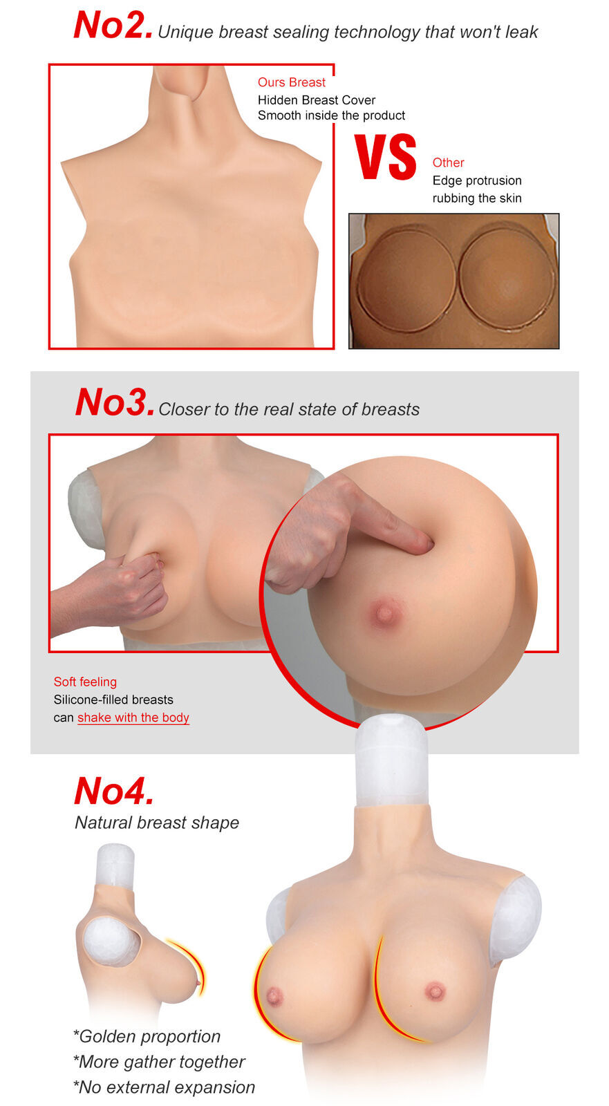 Silicone Breast Forms Breast plates C-H Cup Fake Boobs Crossdresser Drag Queen