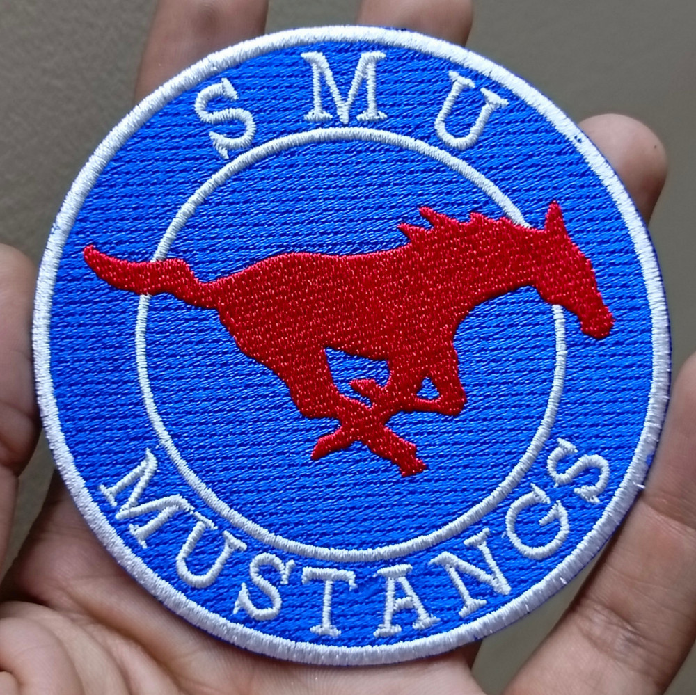 SMU Mustangs NCAA Team Logo Iron On Patch - Sew Patch - Embroidered Patch