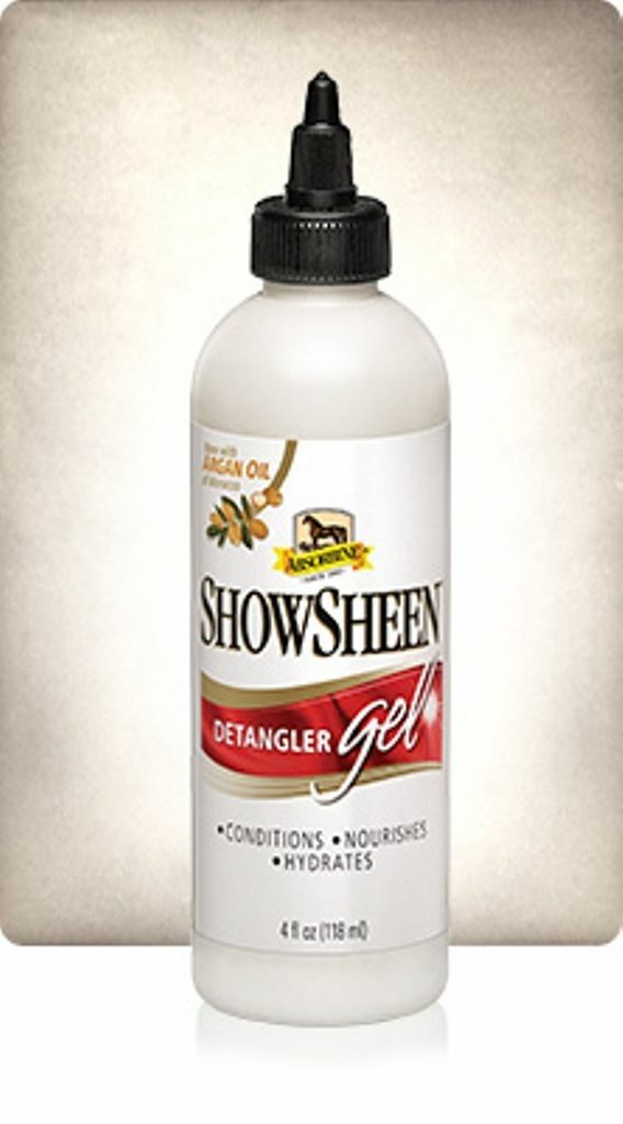 Show Sheen Detangler Gel Equine Horse Hair Tail Detangler and Conditioner 4 oz