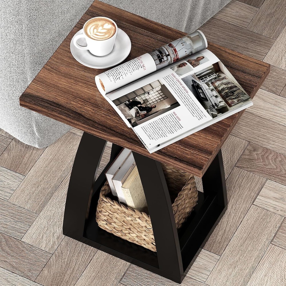 End Table Side Table Nightstand Sofa Side Table W/ Shelf Modern End Table Living