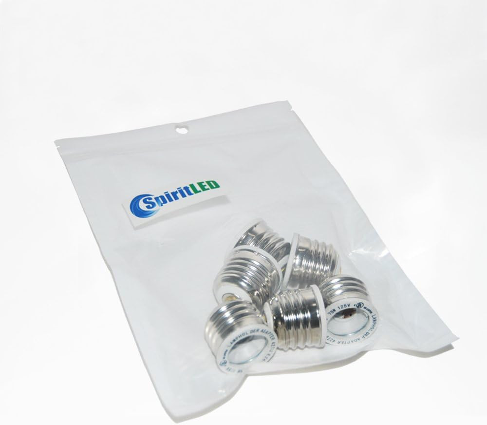 (6-Pack) Spiritled E26 E27 to E12 Socket Adapter,Ul Listed Medium Screw E26 to C