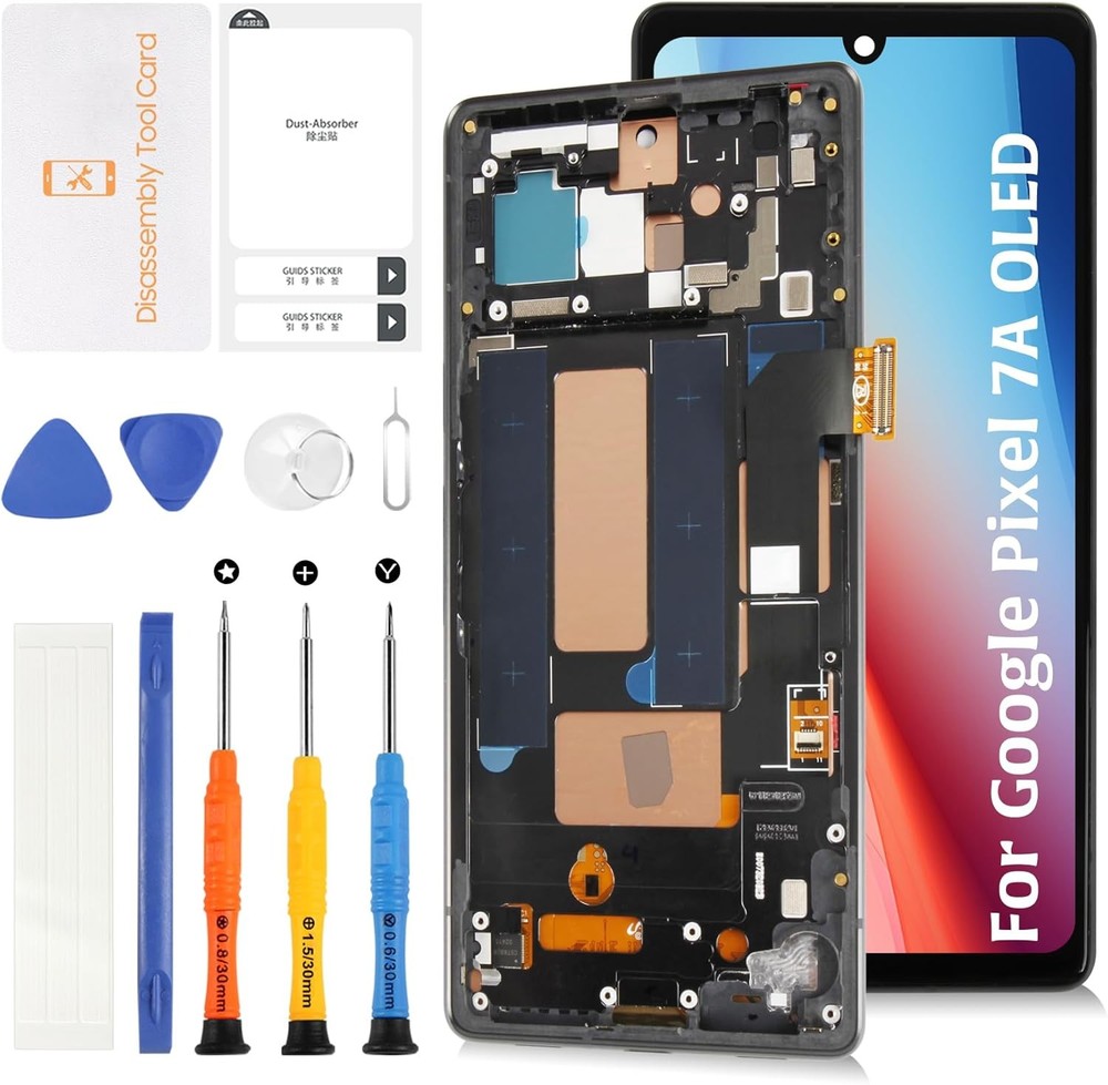 For Google Pixel 7A OLED Display LCD Touch Screen Replacement Digitizer + Frame