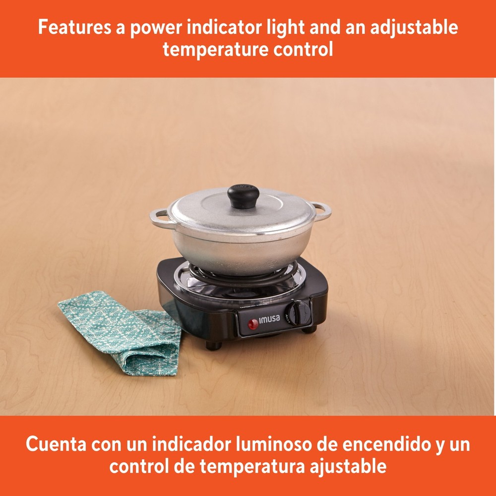 IMUSA Single Electric Burner, Black