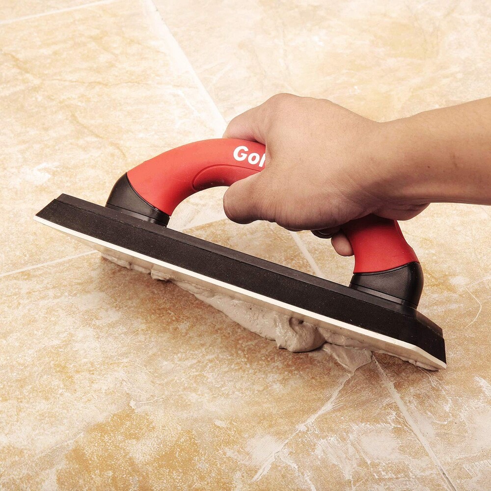 12-inch by 4inch Margin Float Soft Handle Gum Double Rubber Flooring Grout Float