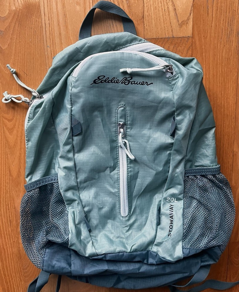 Eddie Bauer Stowaway 20L Lightweight Backpack Teal/Lime NWOT
