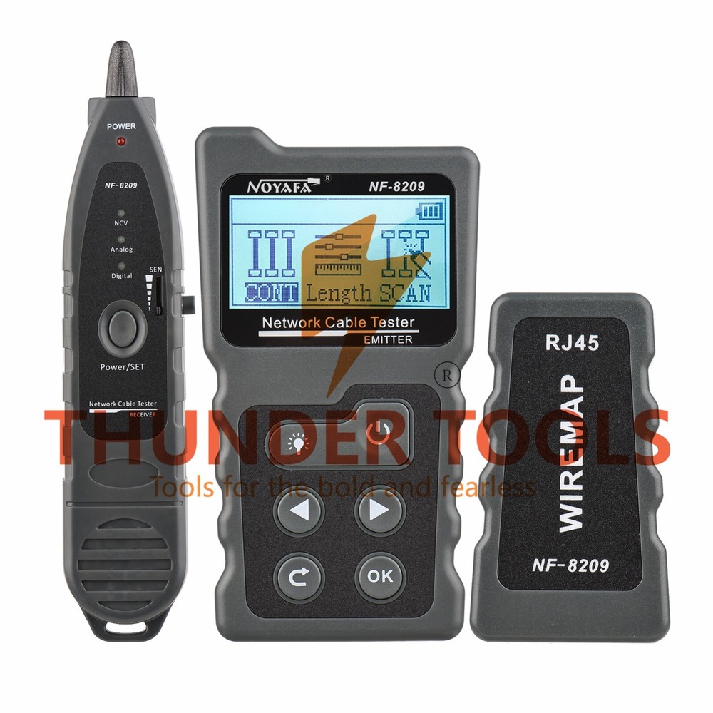 Thunder Tools Multi-functional LCD Network Cable Tester Wire Tracker PoE