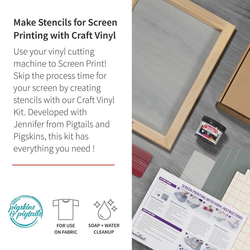 Screen Printing Vinyl Kit for Beginners for use with Cutting Machine