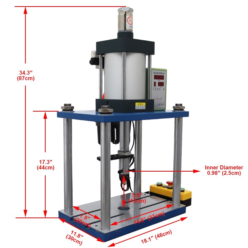 Pneumatic Punch Press Machine Punching Machine 2866LBS/1300kg with Controller