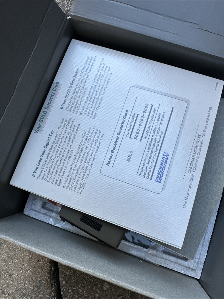 Escort Solo Radar Detector