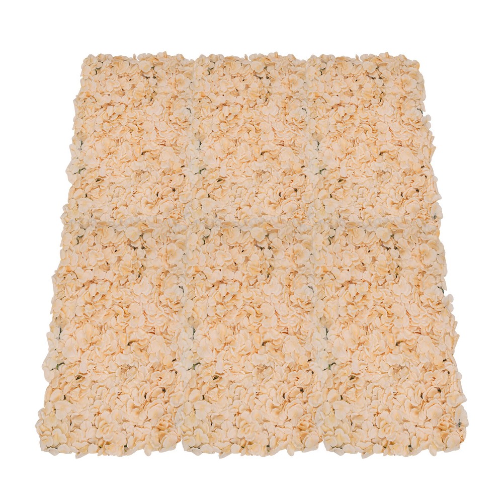 10Pcs Artificial Flower Wall Panel Backdrop Wedding Party Background Venue Decor