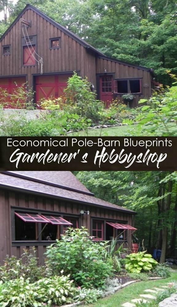 17 Workshop and Studio Barn Plans - Complete Pole-Barn Construction Plans (S4)