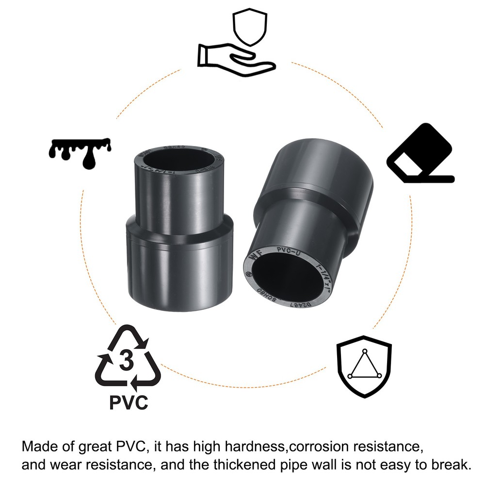 2pcs Reduce Coupling 1-1/4 x 1" Increaser/Reducer Coupling Pipe Fitting