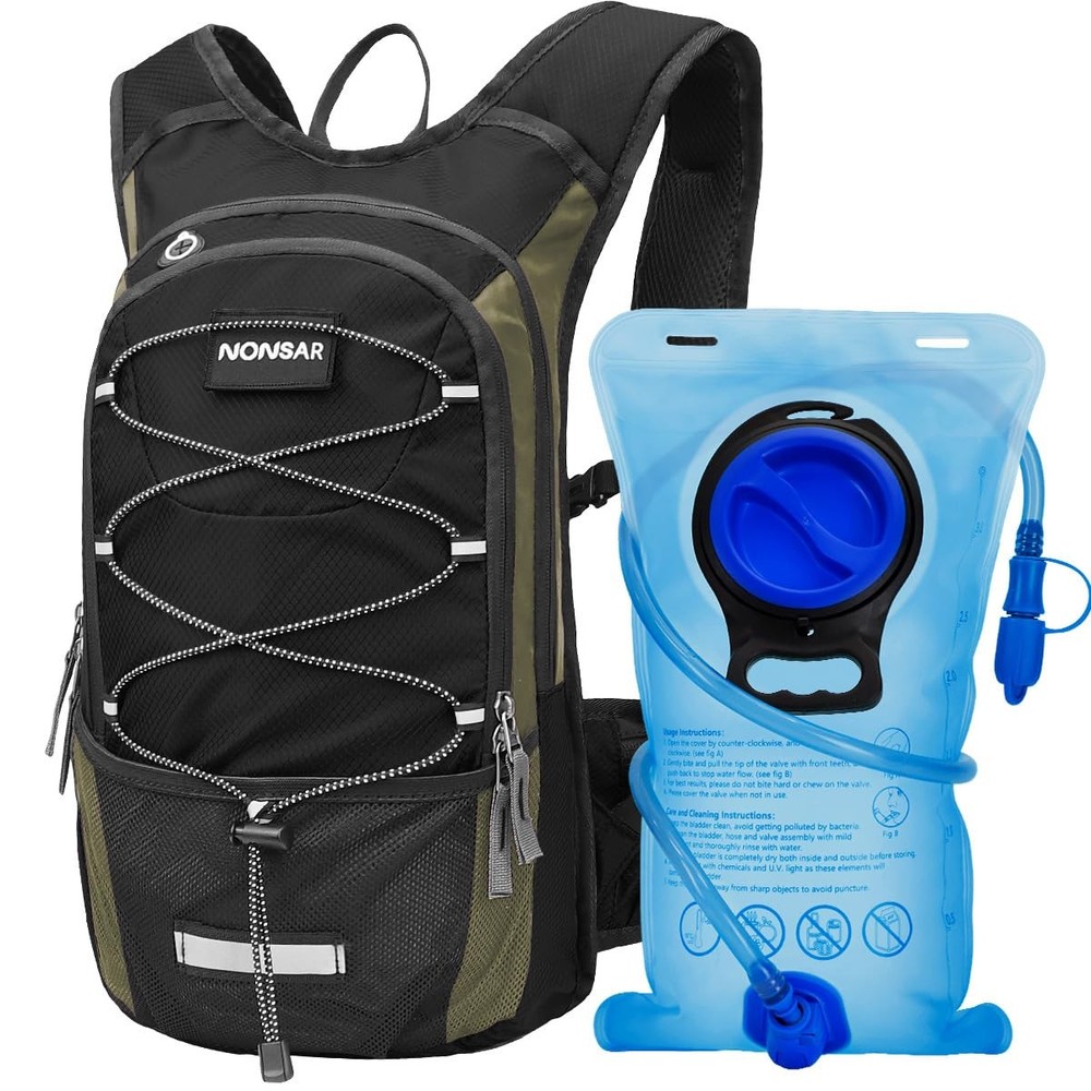 Hydration Backpack, Hiking Backpack with 3L Water Bladder, Lightweight Insula...
