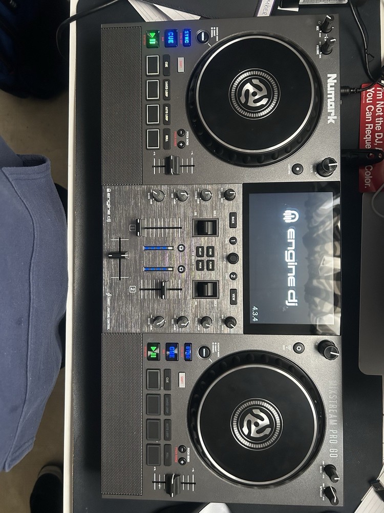 Numark Mixstream Pro GO Double Deck Controller Touchscreen Smart Lighting Echo