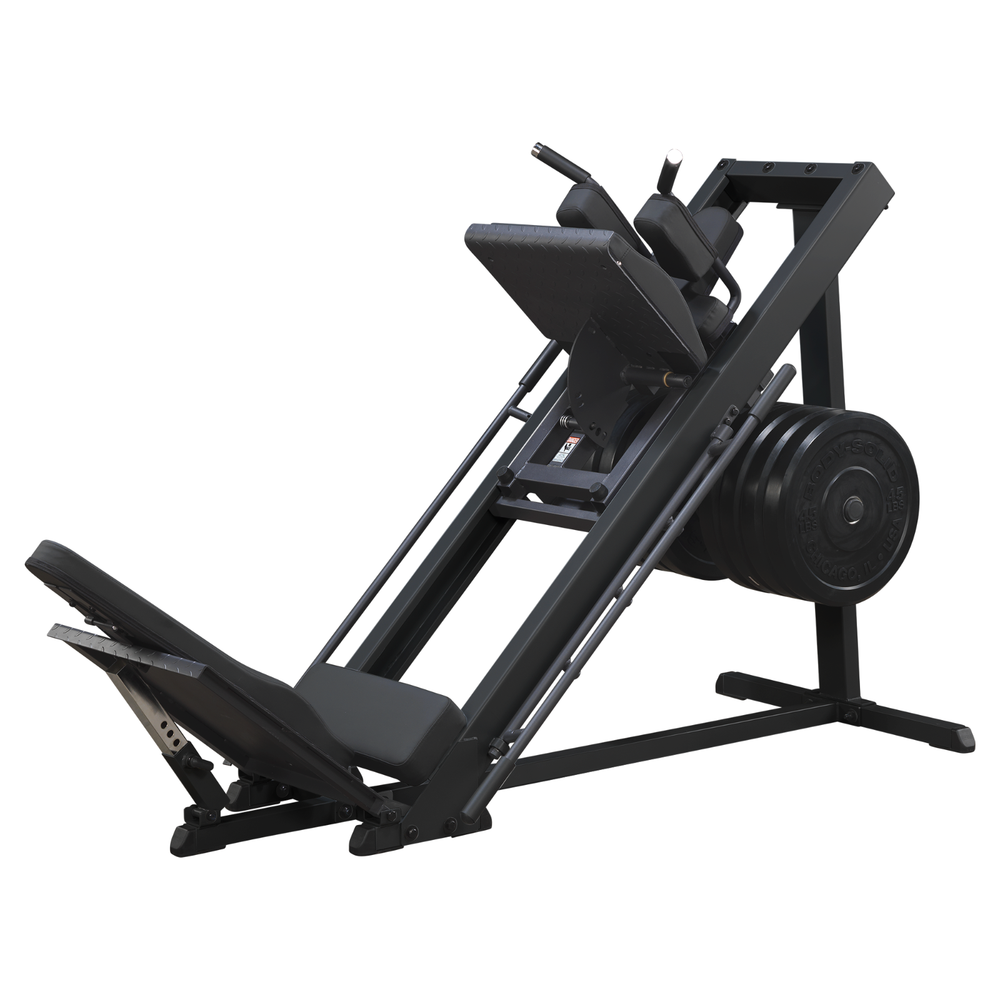 Leg Press Hack Squat Machine GLPH1100 BODY SOLID Gym Equipment BLACK FRAME