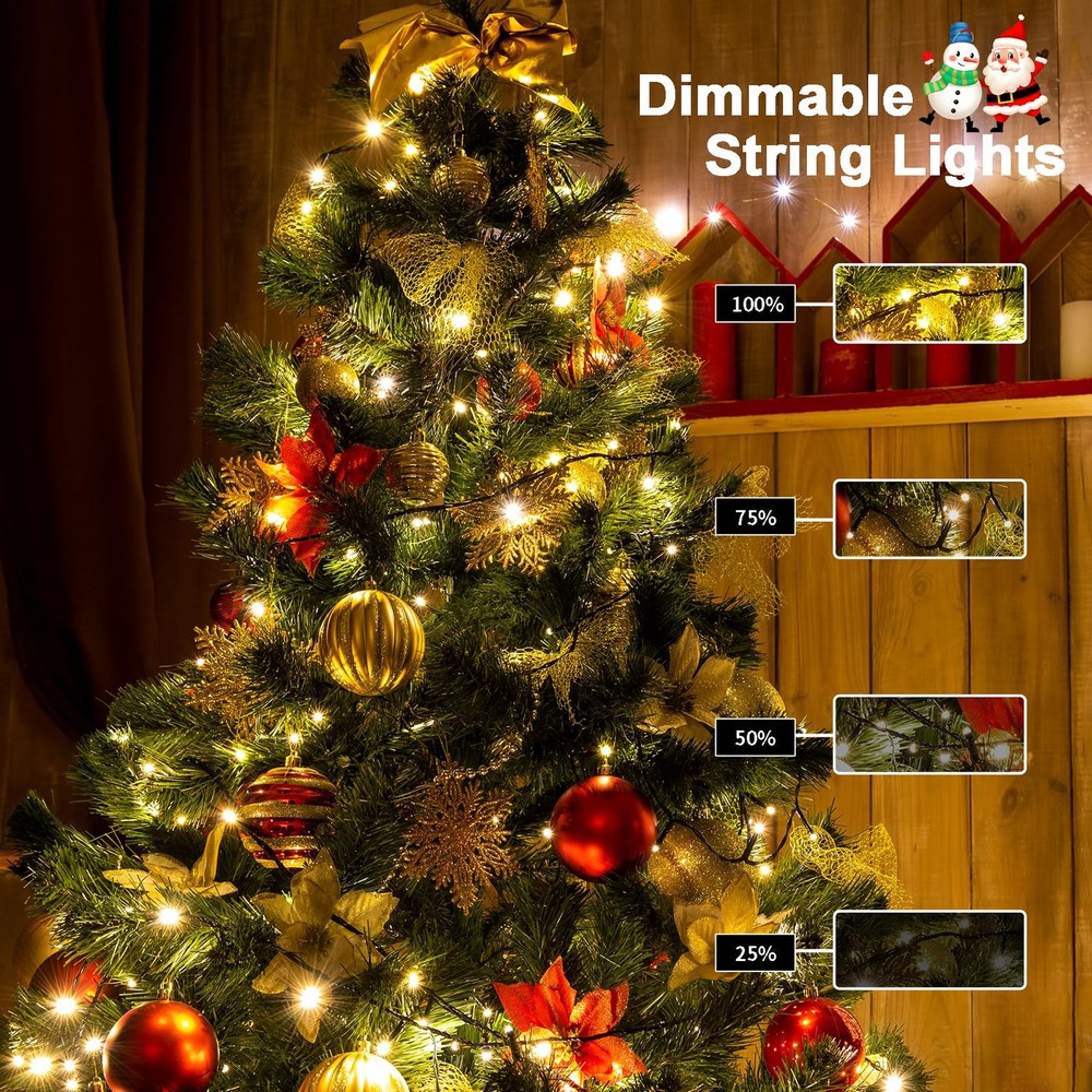 Battery Operated String Lights 4 Pack 16.5Ft 50LED String Lights with Remote ...