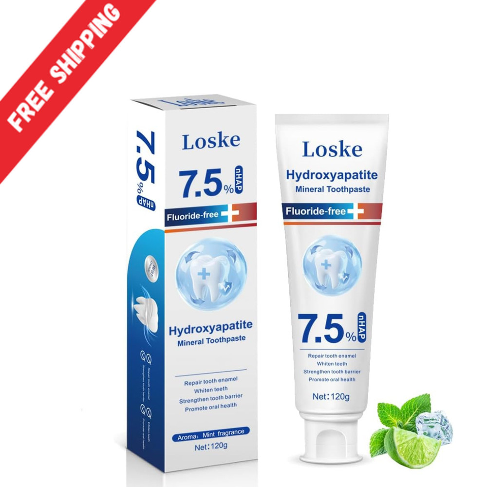 Hydroxyapatite Toothpaste for Stronger Teeth, Natural Remineralization Formula,