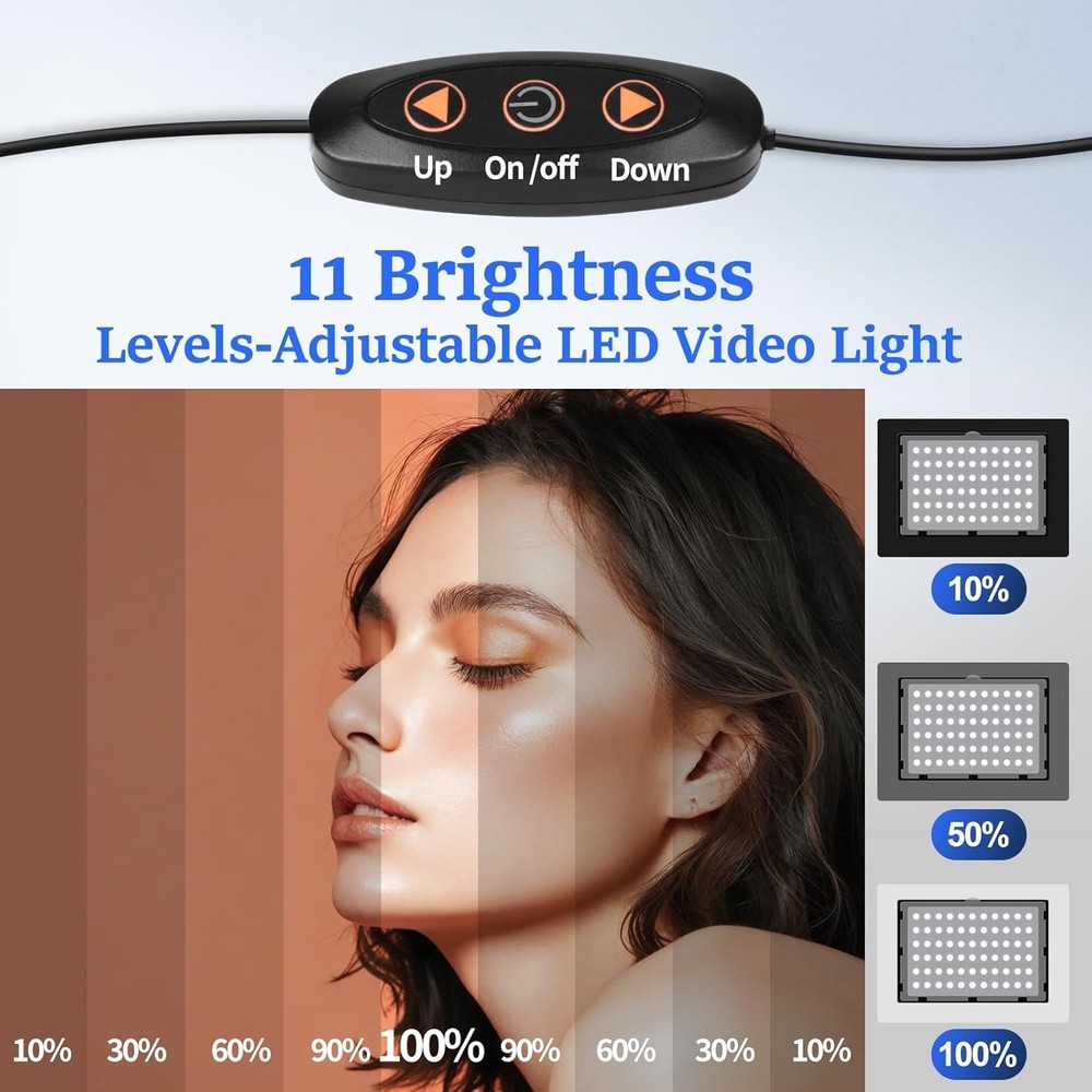 Versatile Photography Lighting Kit with 2 LED Lights & Dimmable Brightness