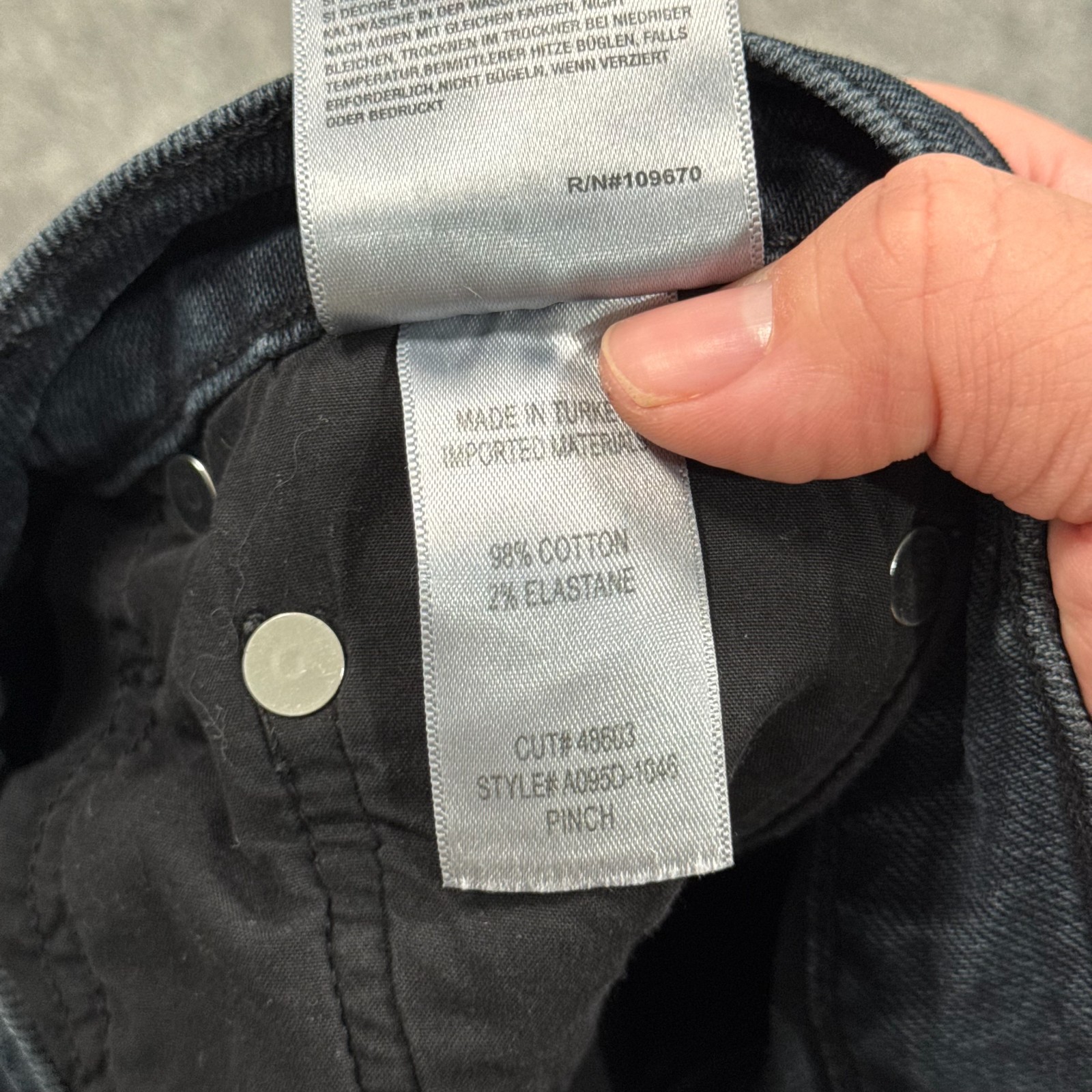 AGoldE Realm Black Denim Pinch Waist High Rise Kick Jeans Women's Size 30