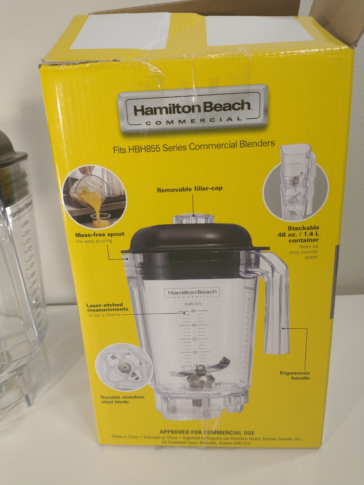 Hamilton Beach Commercial 6126-855 SummitEdge Blender Container,FitsHBH 855 1.4L