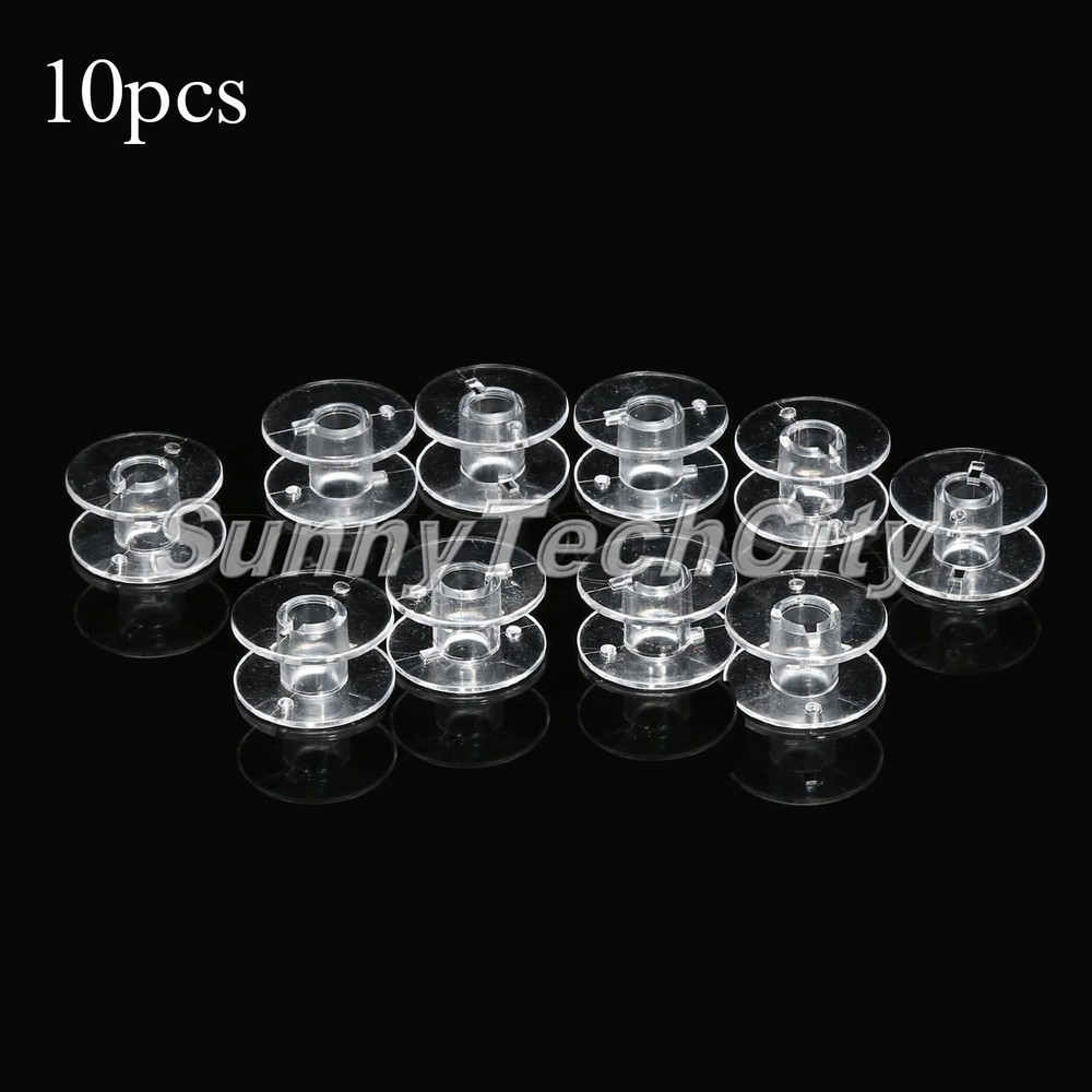 10X Clear Empty Thread Bobbin String Sewing Machine Spool for Sewing Machine