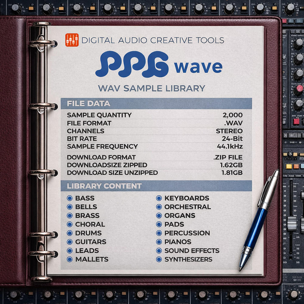 PPG Wave Synthesizer Sample Library