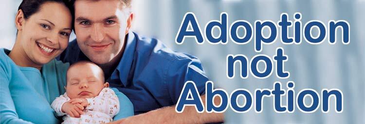 Adoption not Abortion Pro-Life Bumper Sticker