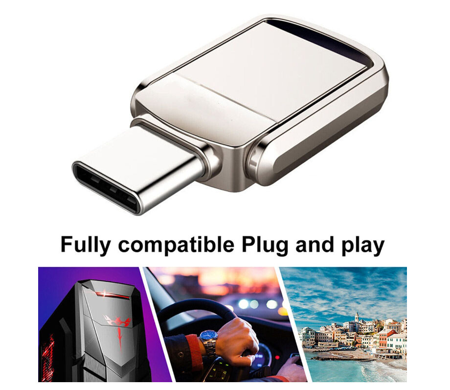 2x 1TB 2TB Type C USB 3.0 Flash Drive Thumb Drive Memory Stick for PC Laptop New