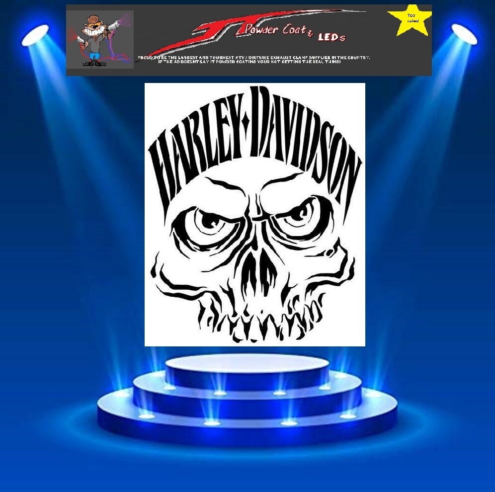 Harley Davidson Skull Logo Stencil Template Airbrush Paint # 90
