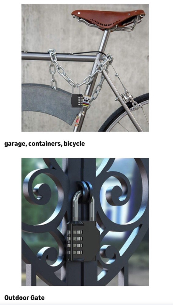 Combination Locks Resettable 2-Pack Waterproof