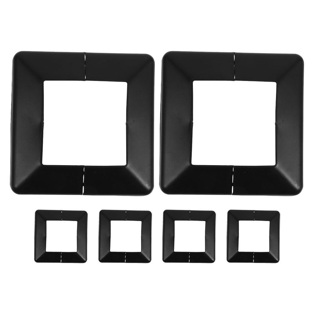 6 Pcs Plastic Base Plate for Deck Post Square Stair Railing Posts Cover