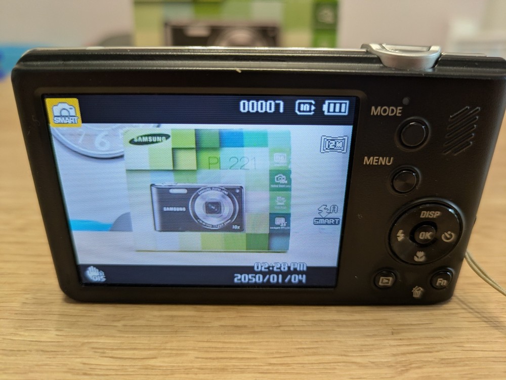 Samsung Digital Camera PL221 16.0MP Red Tested - Boxed with Charging Cable, Case