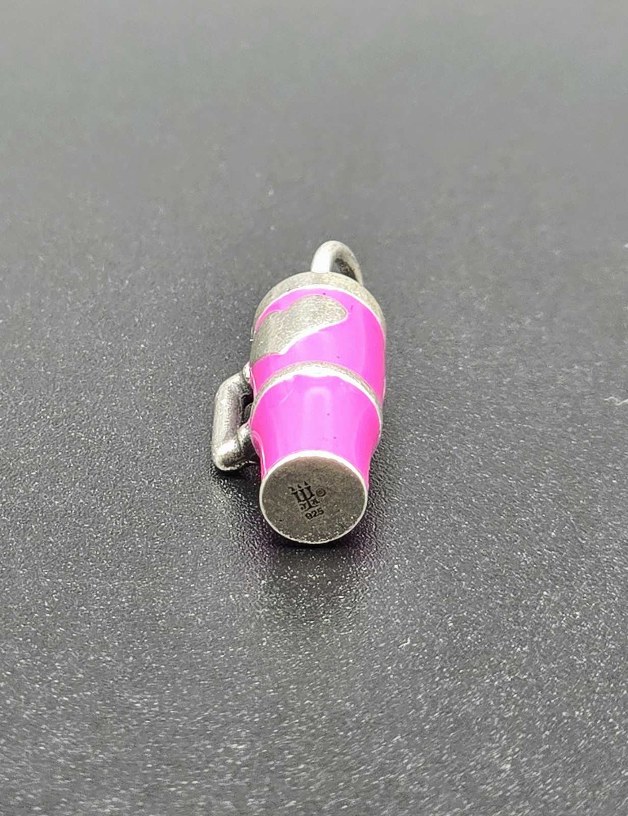 James Avery New Sterling Silver Hot Pink Enamel Love My Cup Charm