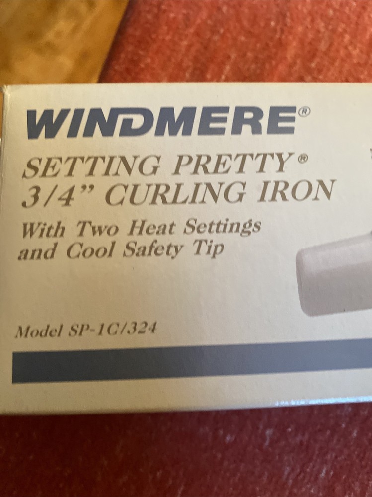 NOS Windmere Curling Iron 3/4" Setting Pretty