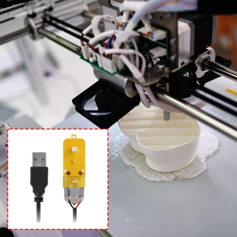 3D Printer Accessories Standard Single Shaft Printing Model Reducer Motor 5V