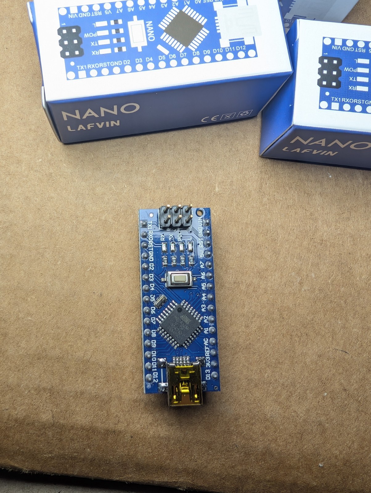 3-pack Lafvin Nano V3.0 Nano Micro-Controller + USB cables (Arduino Compatible)