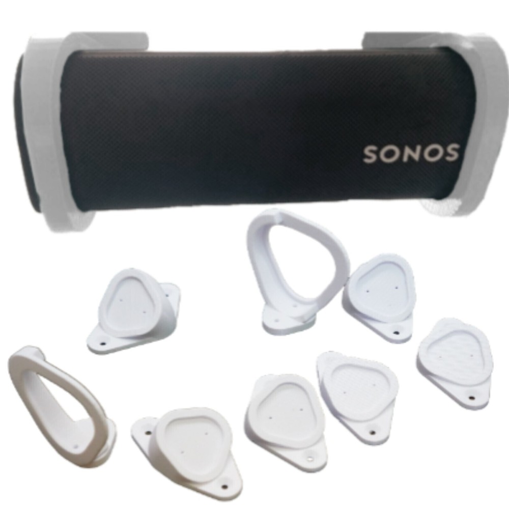 Horizontal + Up/Down Angle Easy Access Wall Mount for Sonos Roam - White