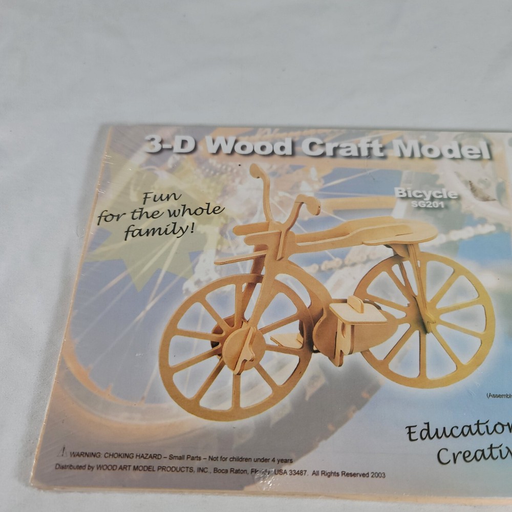 Educational Creative 3-D Wood Craft Model - Bicycle SG201