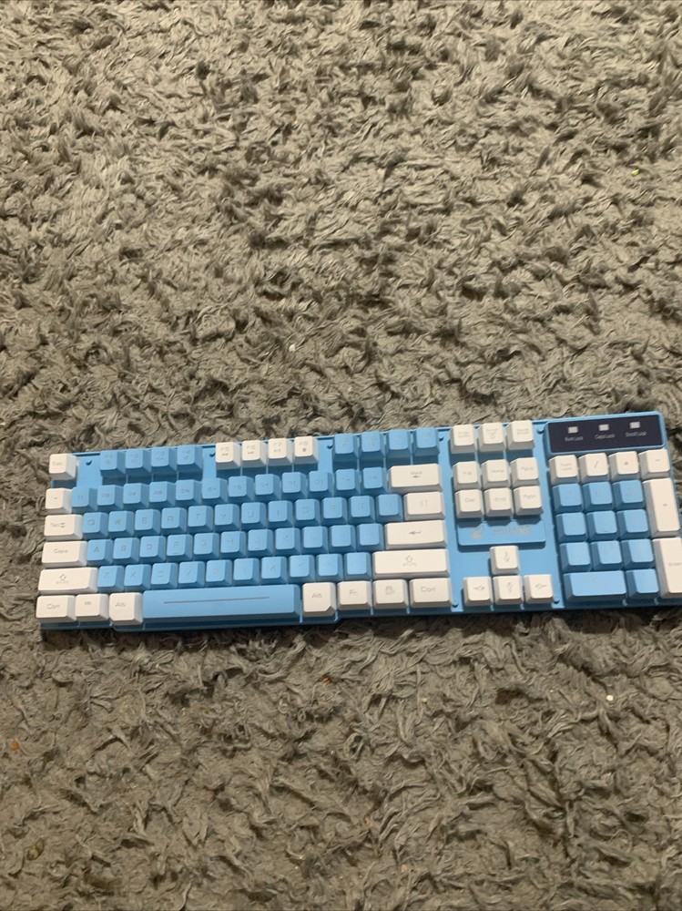 Rainbow Backlit T3 Keyboard  Blue/white No Cords