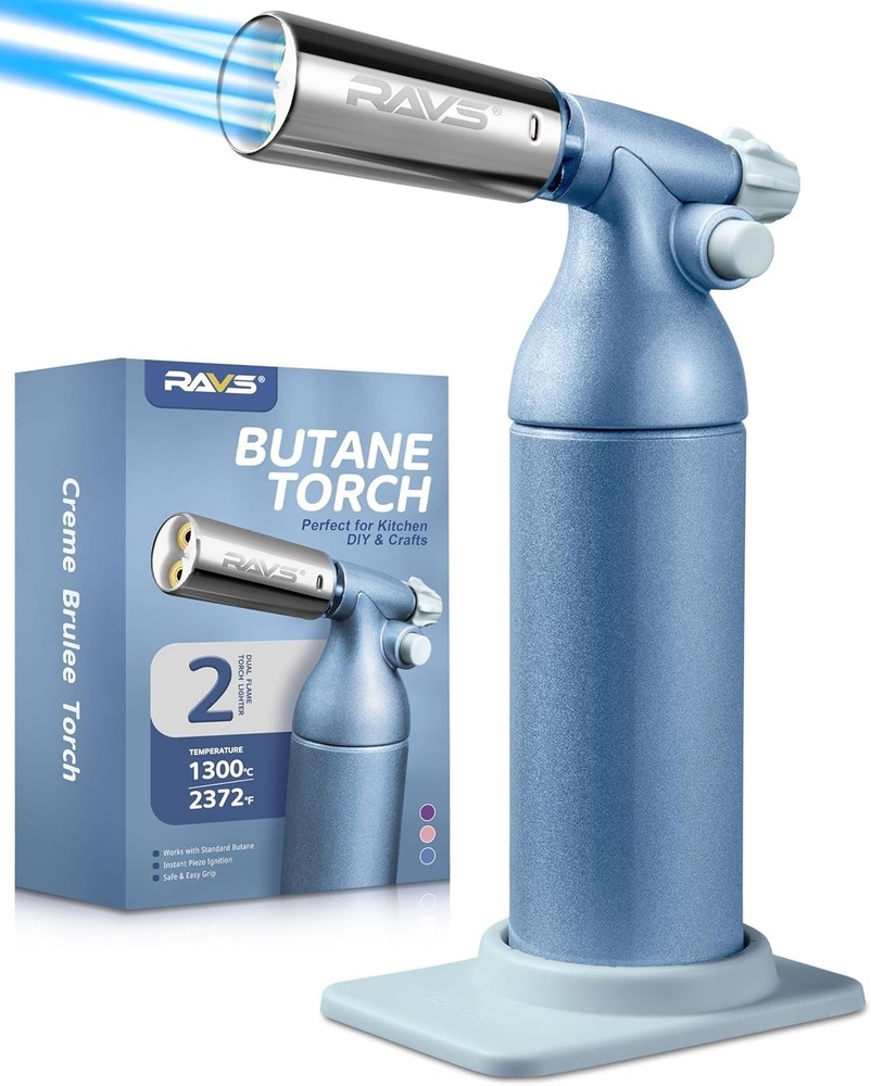 Big Butane Torch, Refillable Industrial Butane Torch Adjustable Double Flames...