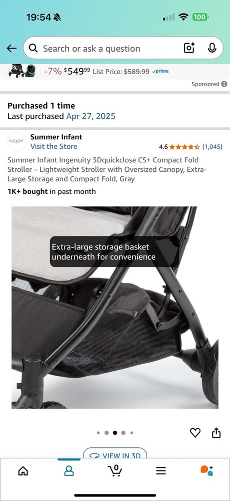Summer Infant Ingenuity 3Dquickclose CS+ Compact Fold Stroller