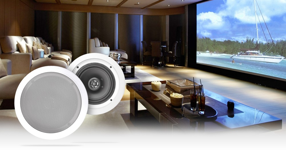 Technical Pro 1500 Watt Home Karaoke Machine System+(4) 8" Ceiling Speakers