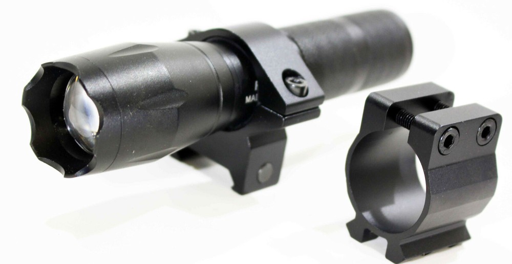Trinity 1200 Lumen Strobe Flashlight with mount For escort aimguard accessories