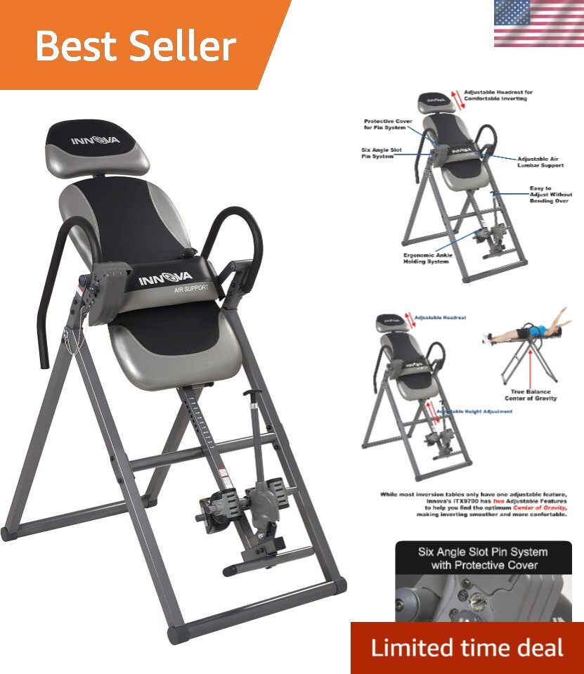 Innova Inversion Table with Air Lumbar Support - Adjustable & Ergonomic Design