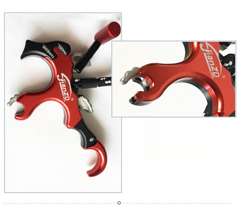 10-100LB 4 Finger Grip Thumb Trigger Archery Hunt Compound Bow Release Aid