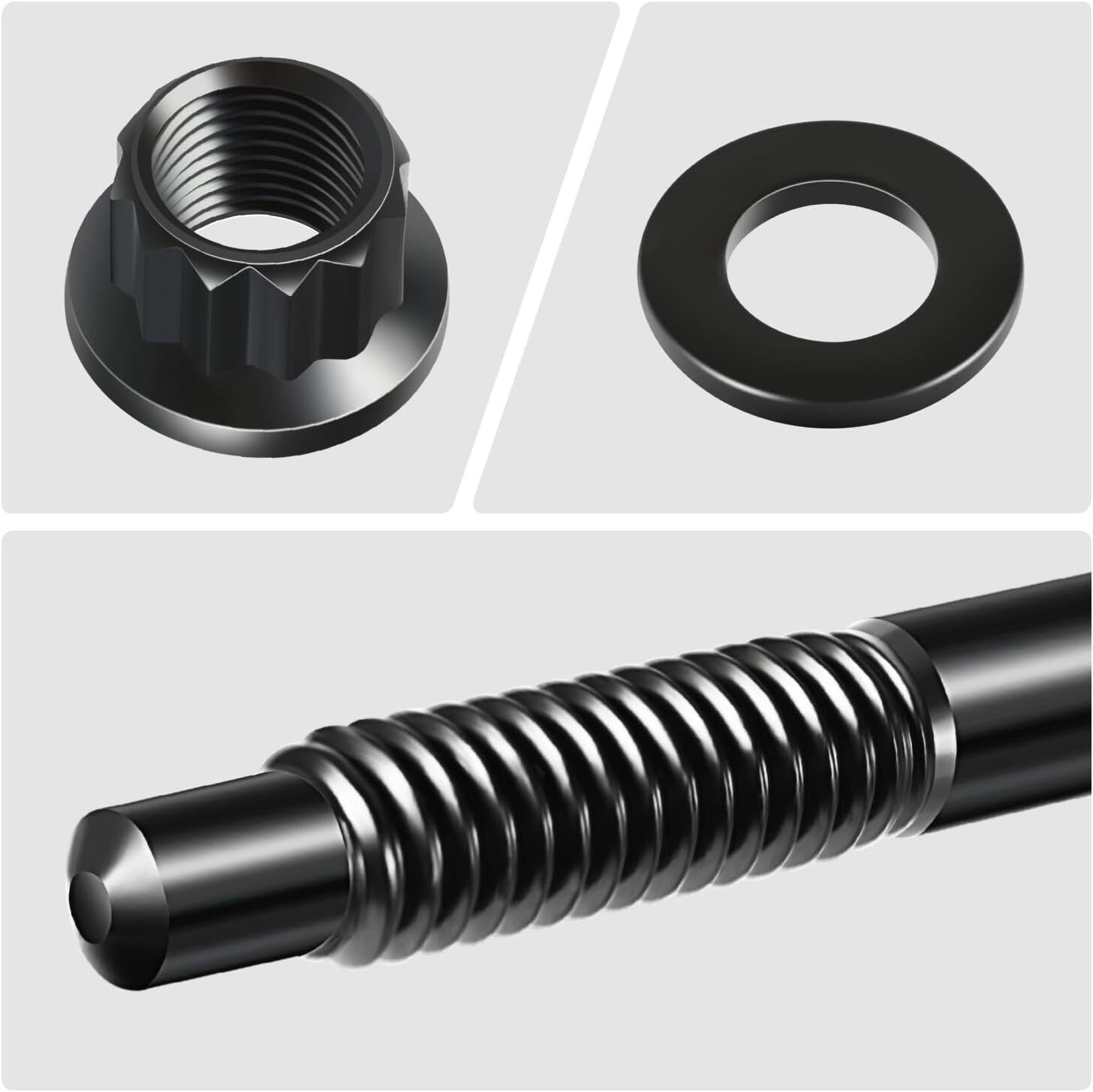 Head Studs Bolts Kit Black For 2004-2020 Chevy GM 4.8L 5.3L 5.7L 6.0L 6.2L 7.0L