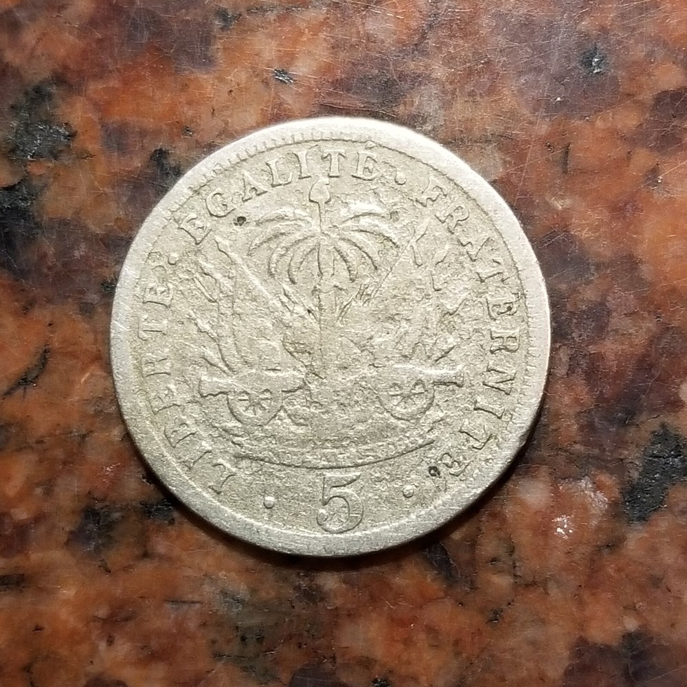 1905 HAITI 5 CENTIMES COIN - #B3540