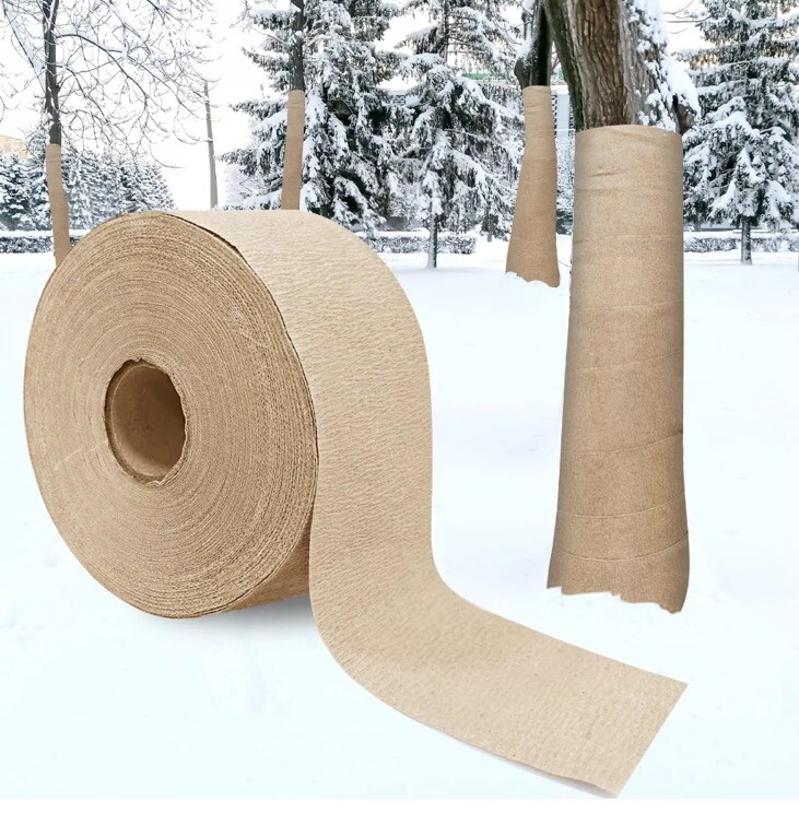 2 Rolls Tree Protector Paper Wrap for Winter 3inch x 114 Ft. Each Roll Tree Wrap